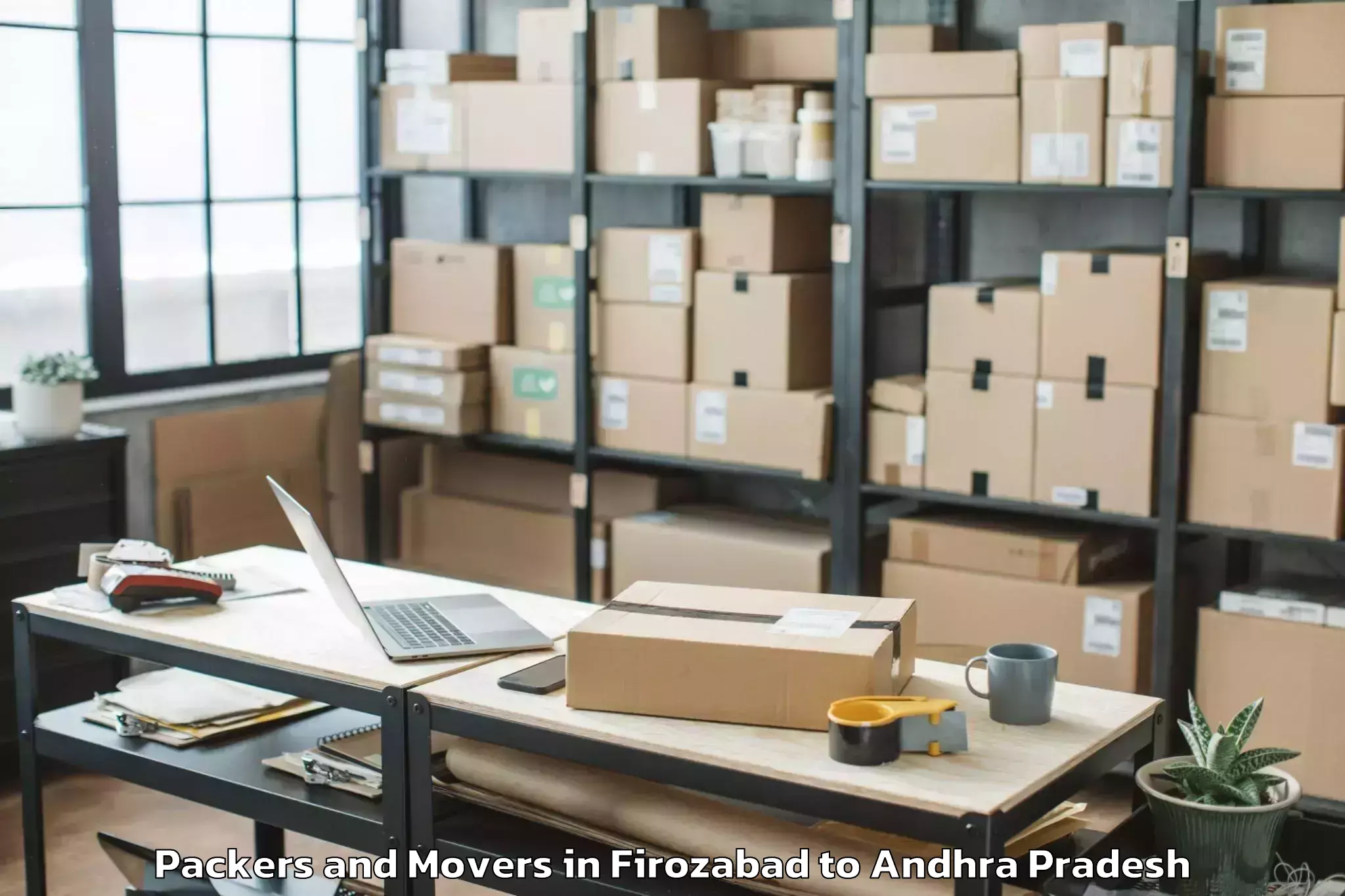 Reliable Firozabad to Kanaganapalle Packers And Movers